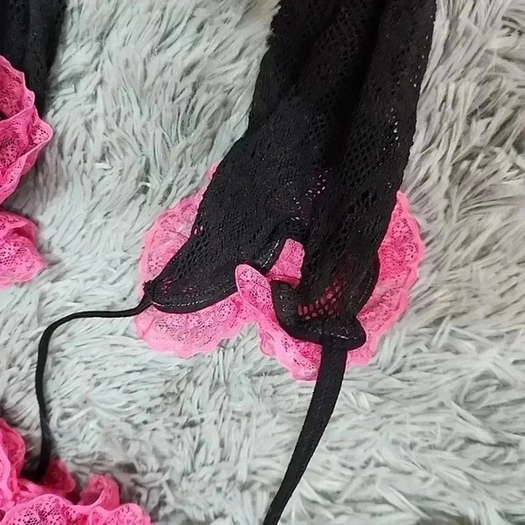 SEXY Stretchy one piece goth princess core all lace body suit. Size Xl - Picture 6 of 13